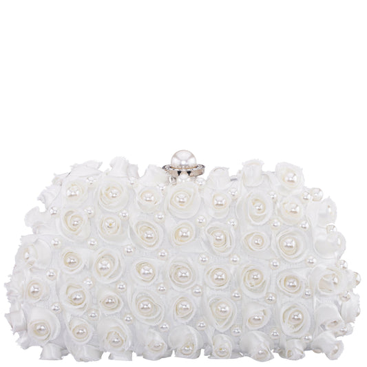 Nina Shoes Paloma White Pearl/Polyester Box Bag