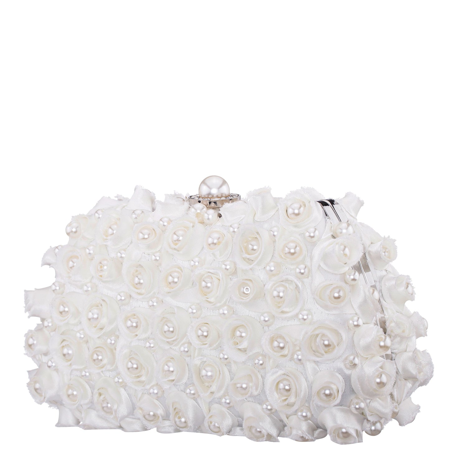 Nina Shoes Paloma White Pearl/Polyester Box Bag