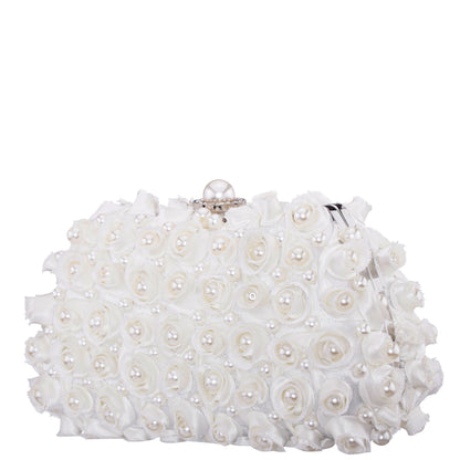 Nina Shoes Paloma White Pearl/Polyester Box Bag