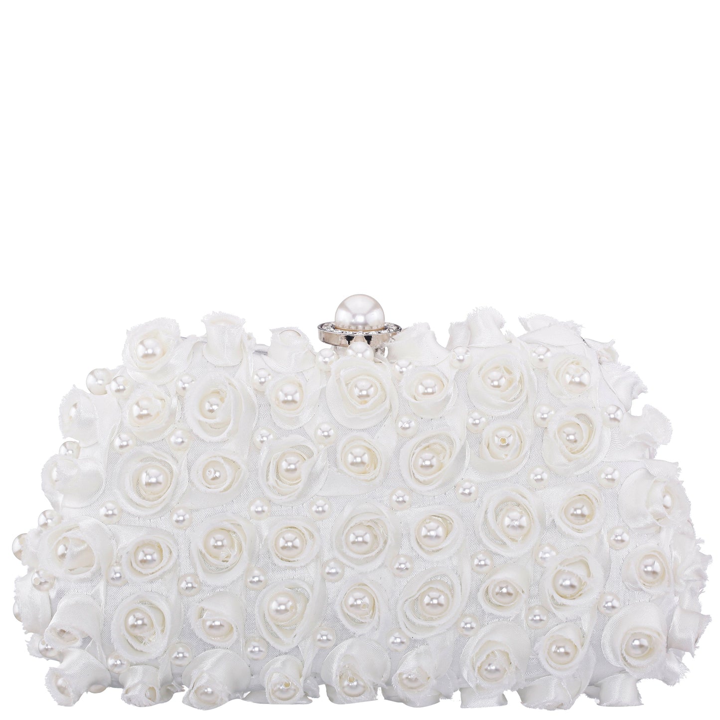 Nina Shoes Paloma White Pearl/Polyester Box Bag