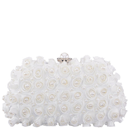 Nina Shoes Paloma White Pearl/Polyester Box Bag