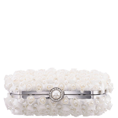 Nina Shoes Paloma White Pearl/Polyester Box Bag