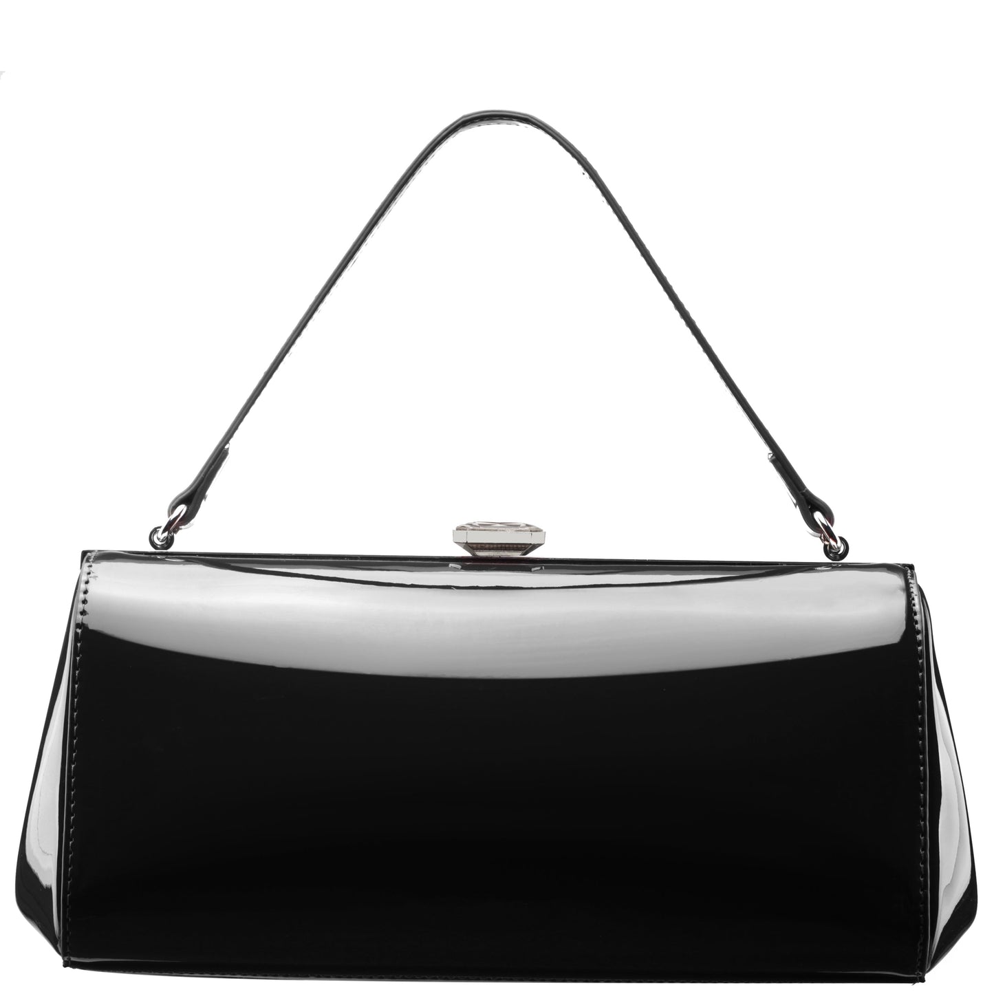 Nina Shoes Delsie Black Patene Pu Frame Clutch