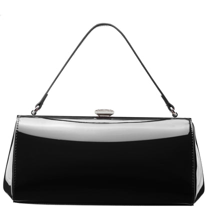 Nina Shoes Delsie Black Patene Pu Frame Clutch