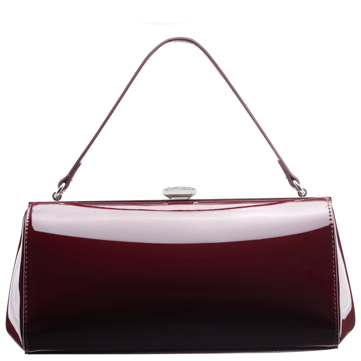 Nina Shoes Delsie Red Pat Frame Clutch