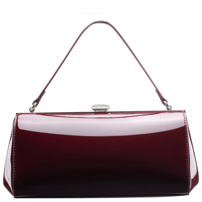 Nina Shoes Delsie Red Pat Frame Clutch
