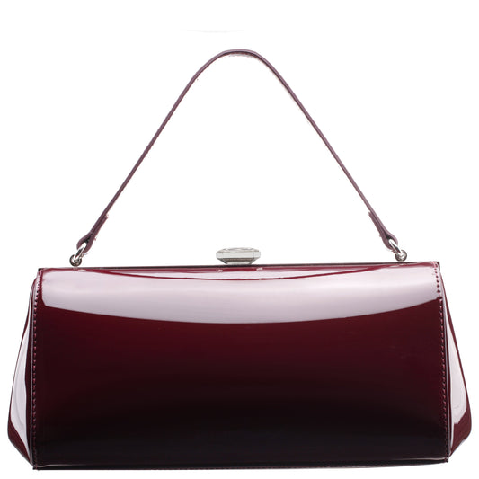 Nina Shoes Delsie Red Pat Frame Clutch