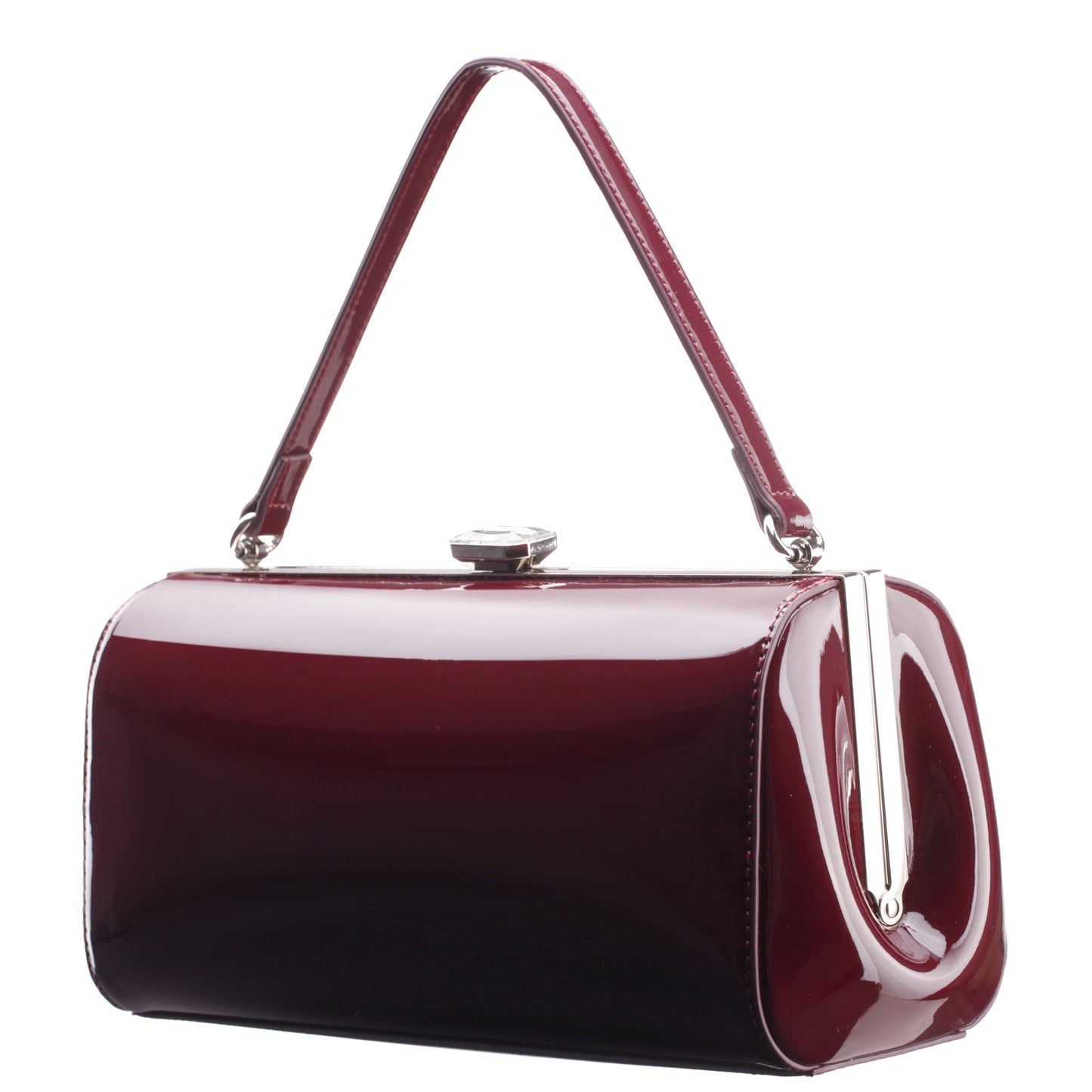 Nina Shoes Delsie Red Pat Frame Clutch