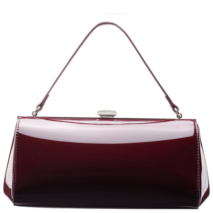 Nina Shoes Delsie Red Pat Frame Clutch