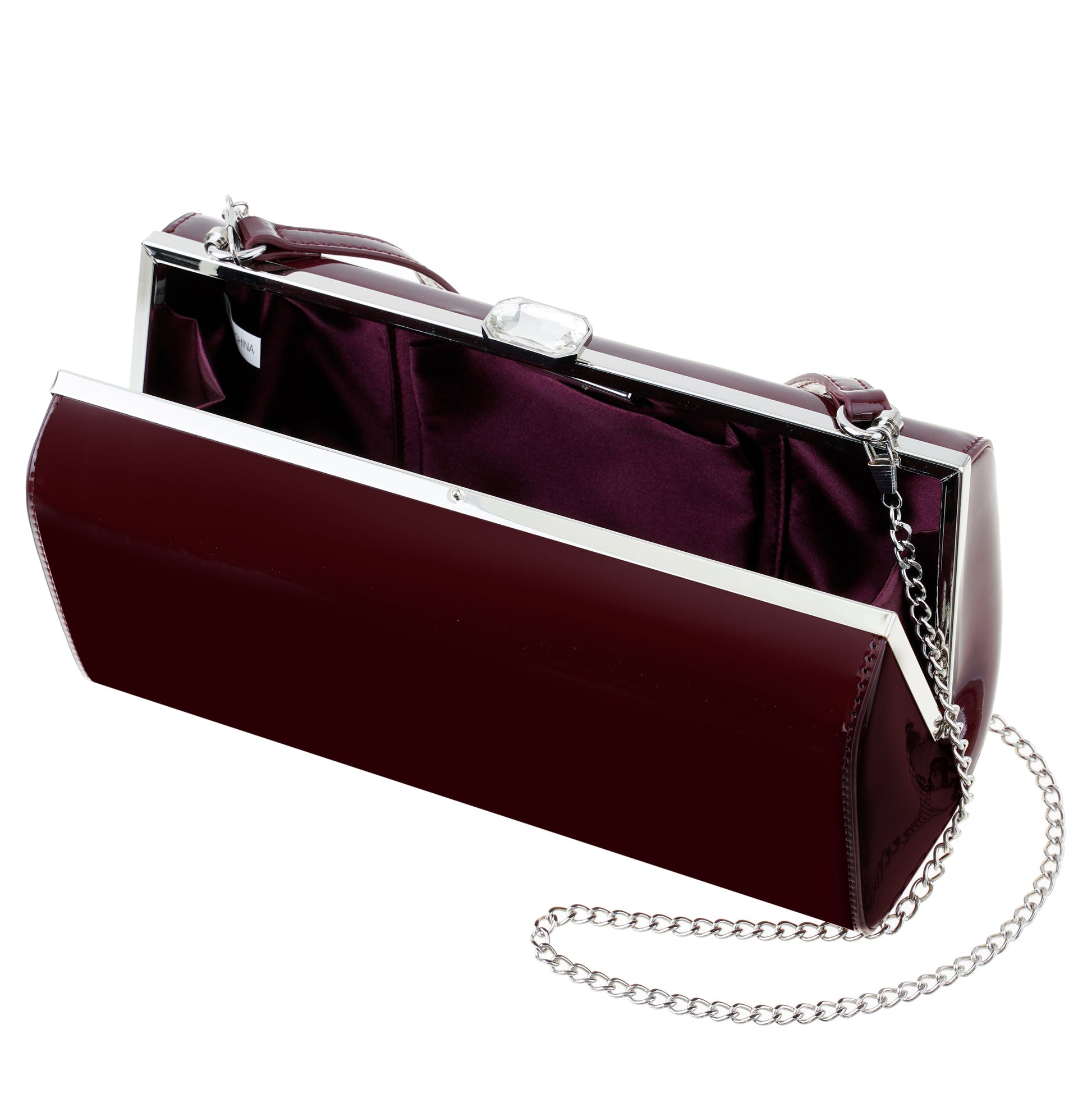Nina Shoes Delsie Red Pat Frame Clutch