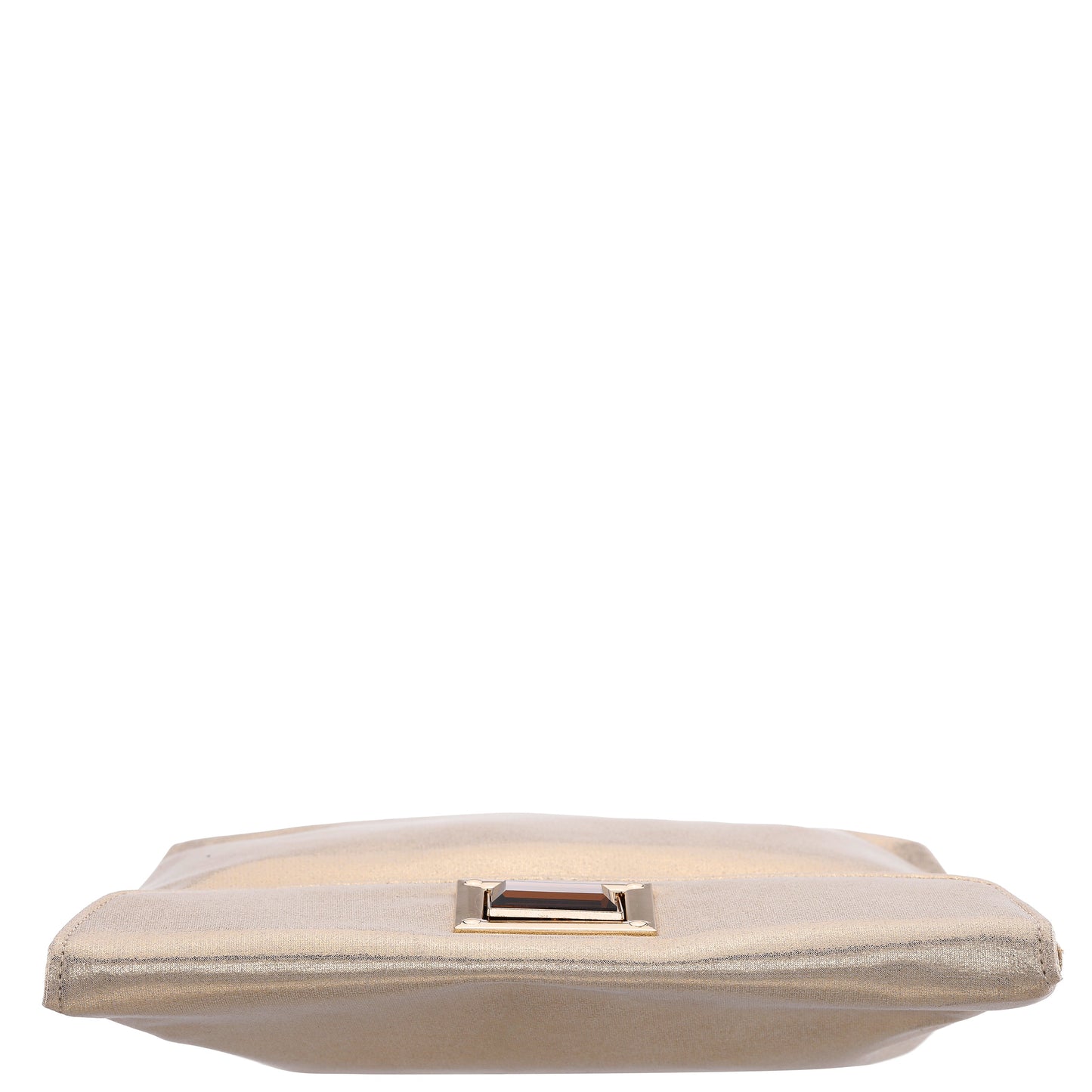 Nina Shoes Grayson Gold Reflective Suedette Foldover Clutch