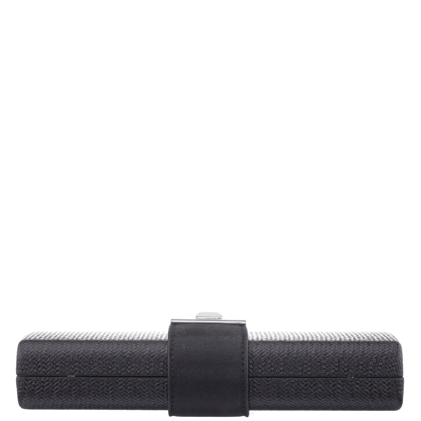 Nina Shoes Presly Black Embossed Woven PU / Reflective Suedette Minaudiere