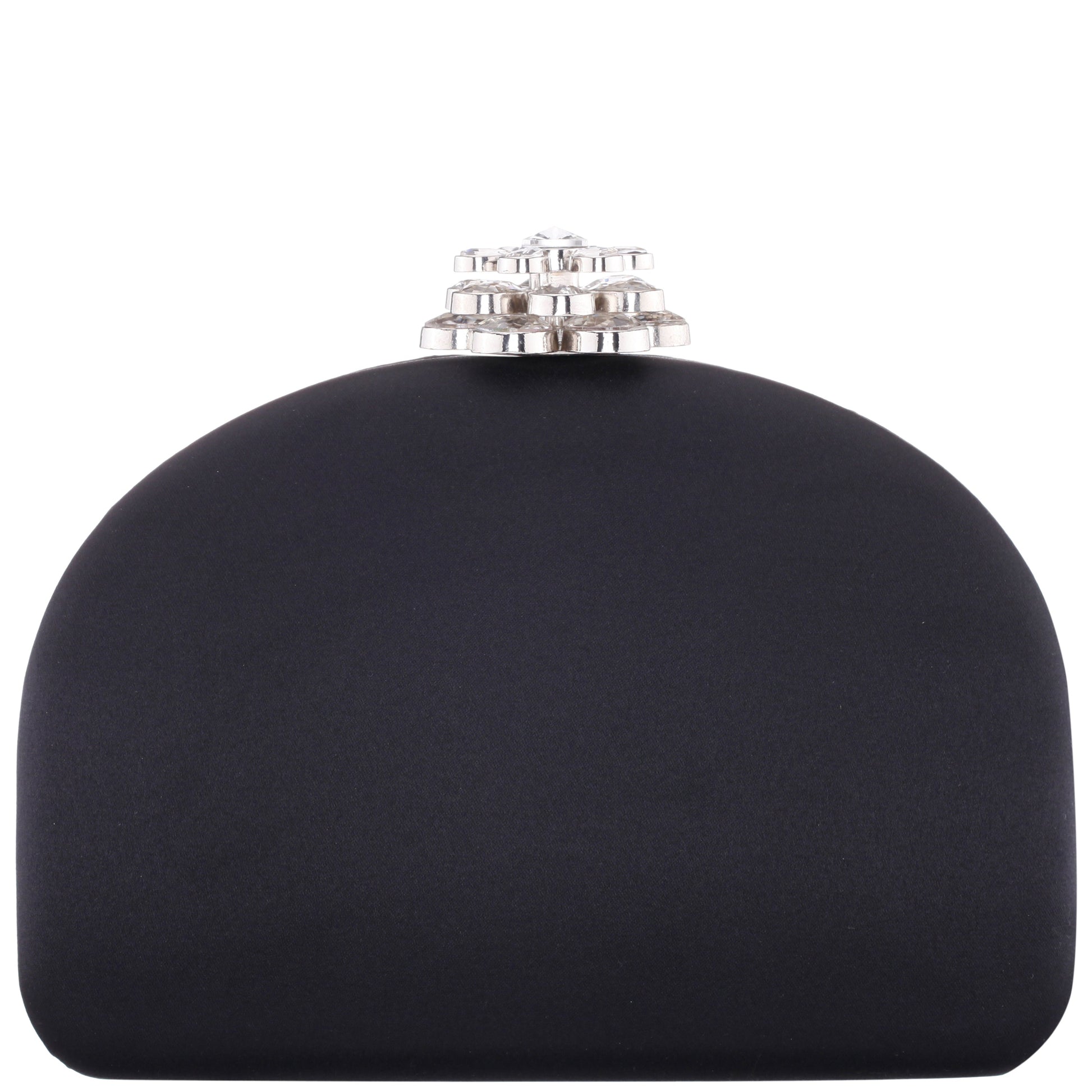 Nina Shoes Nivi Black Satin / Glass Crystal Minaudiere