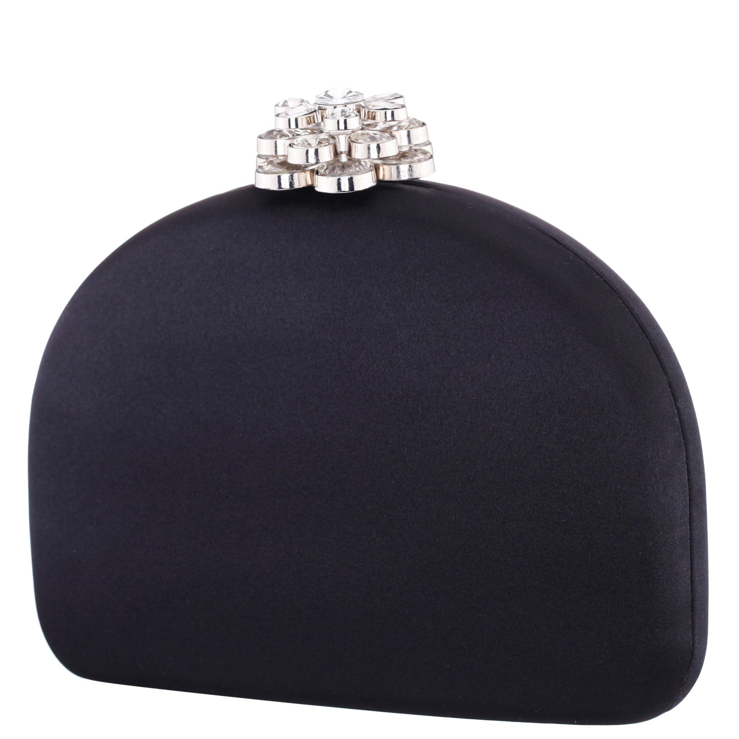 Nina Shoes Nivi Black Satin / Glass Crystal Minaudiere