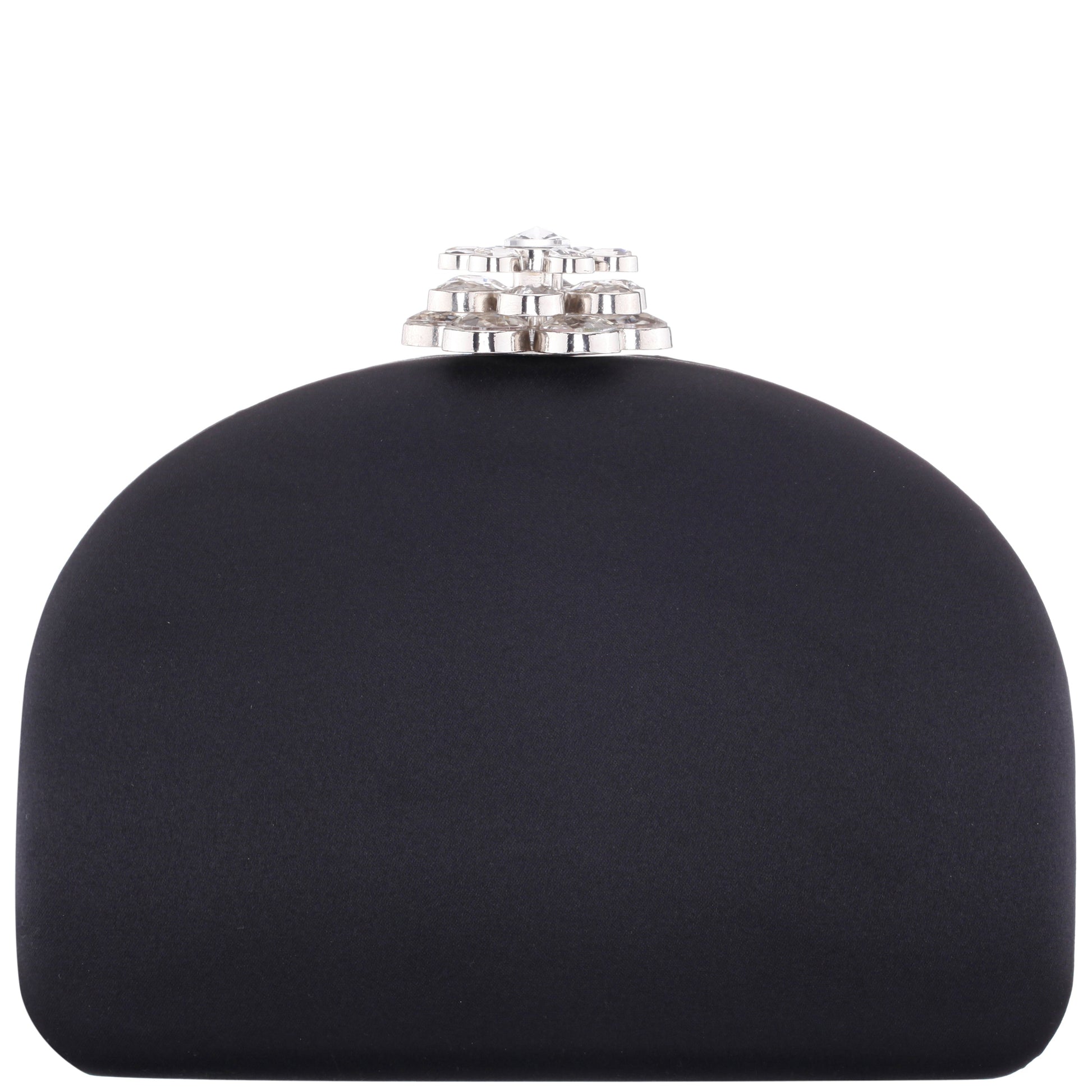 Nina Shoes Nivi Black Satin / Glass Crystal Minaudiere