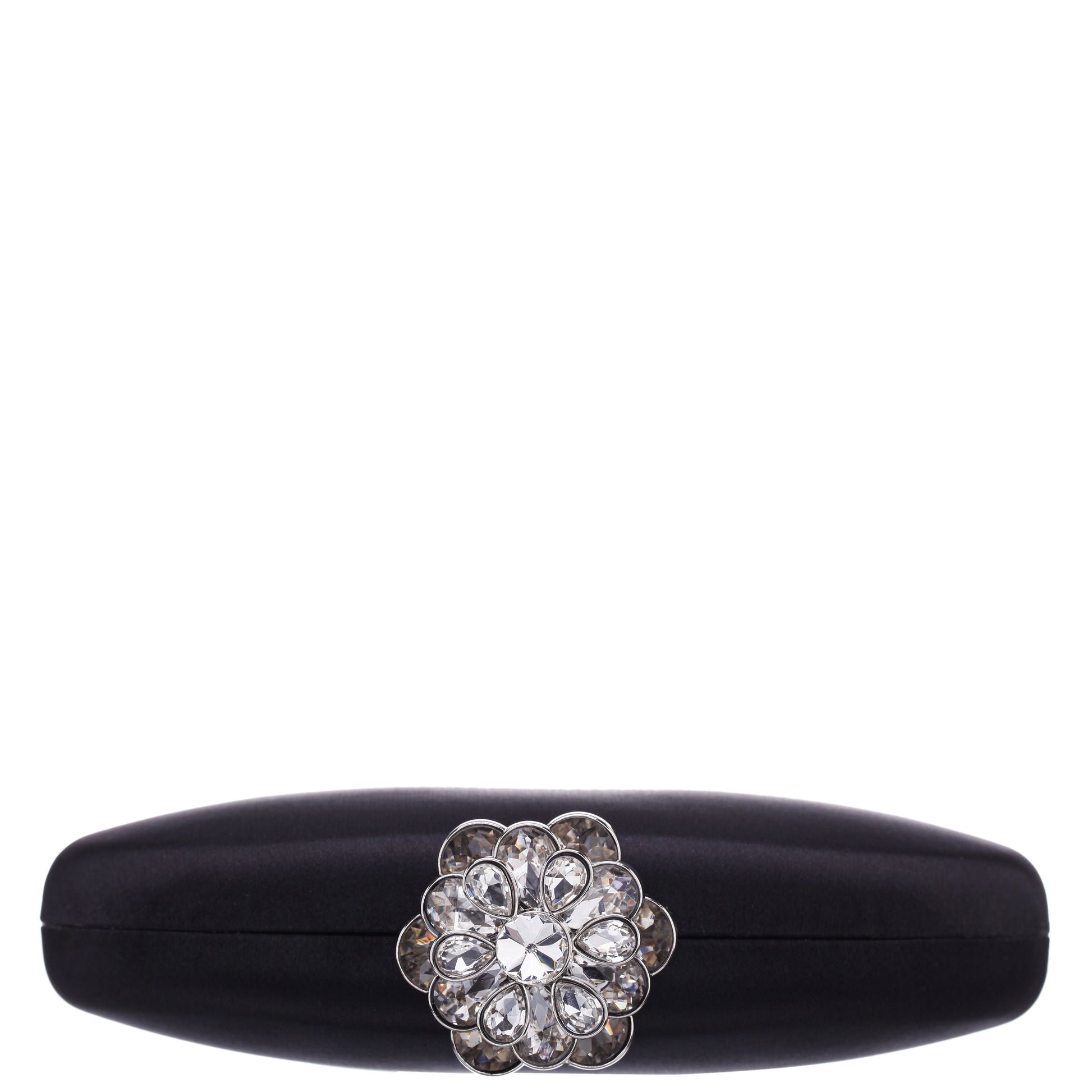 Nina Shoes Nivi Black Satin / Glass Crystal Minaudiere