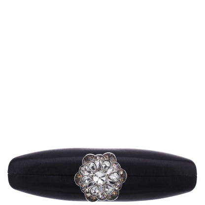 Nina Shoes Nivi Black Satin / Glass Crystal Minaudiere