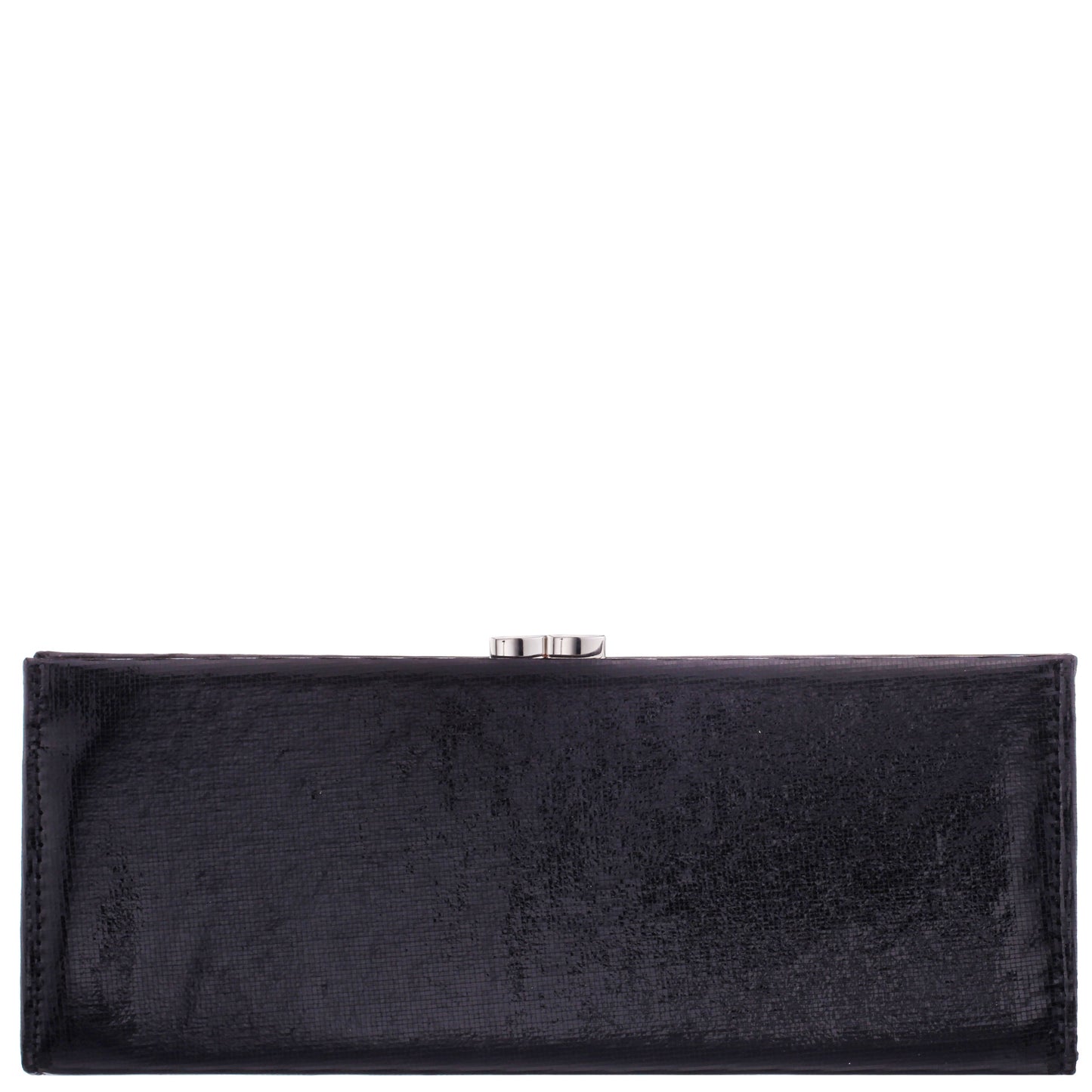 Nina Shoes Tierney Black Mini Geo Metallic Fabric Frame Clutch