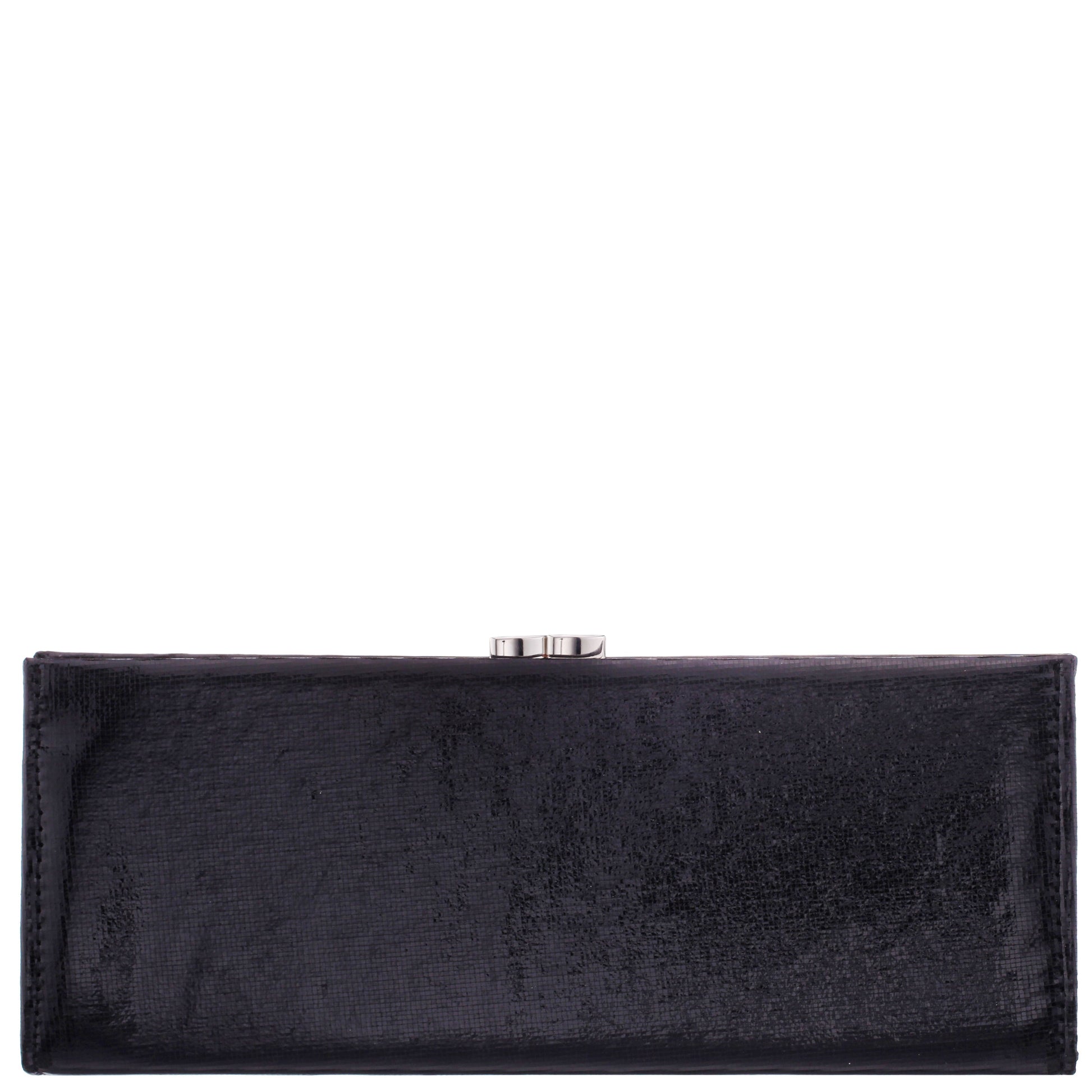 Nina Shoes Tierney Black Mini Geo Metallic Fabric Frame Clutch