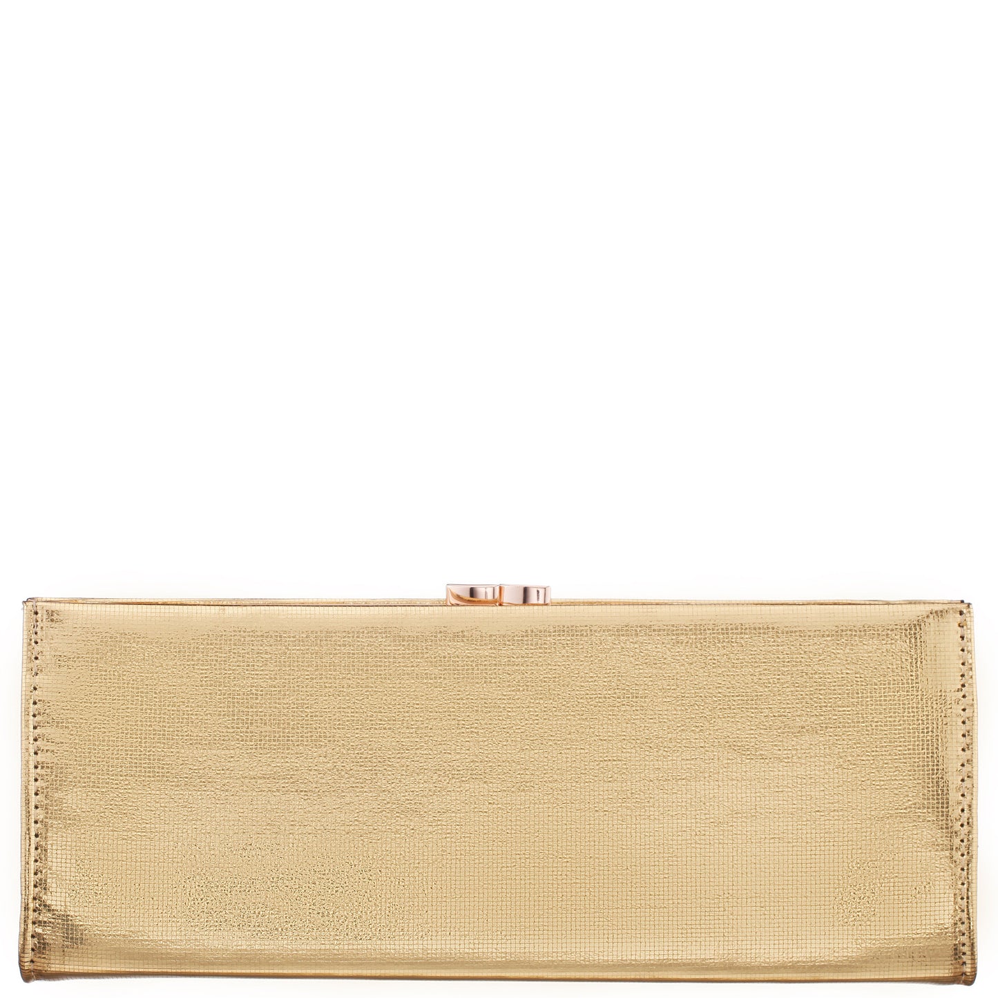 Nina Shoes Tierney Gold Mini Geo Metallic Fabric Frame Clutch