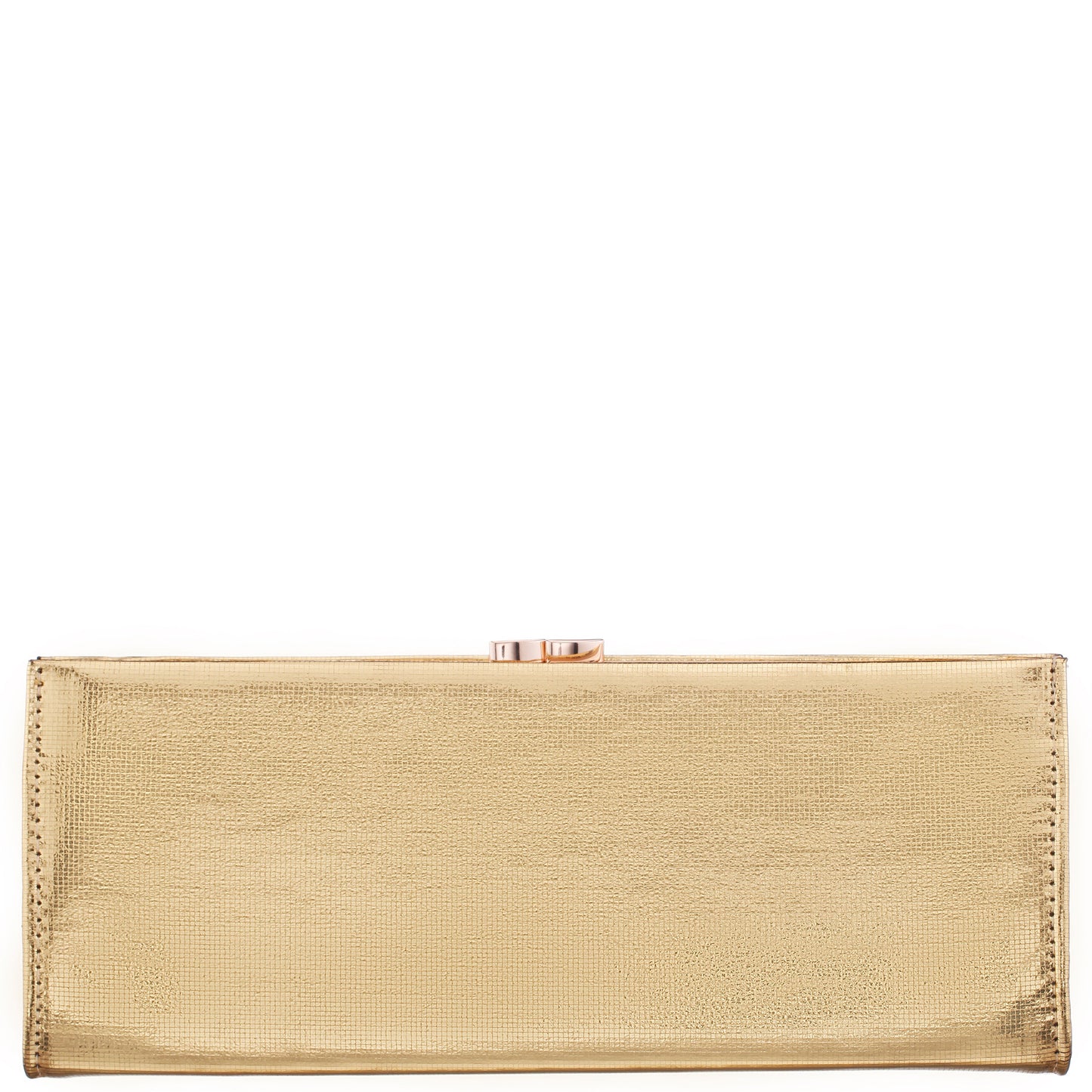 Nina Shoes Tierney Gold Mini Geo Metallic Fabric Frame Clutch