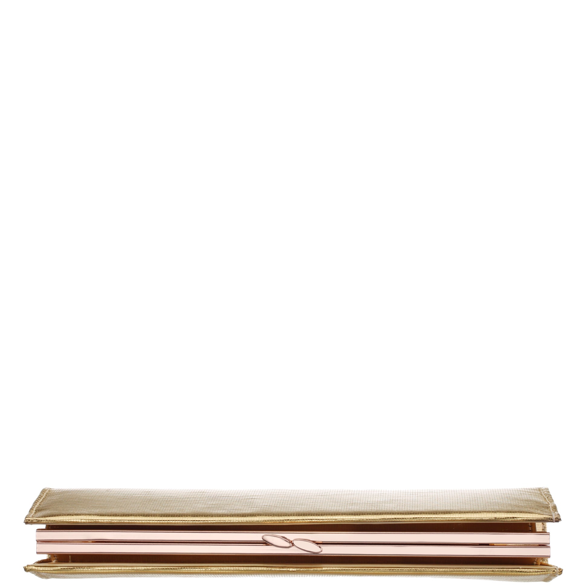 Nina Shoes Tierney Gold Mini Geo Metallic Fabric Frame Clutch