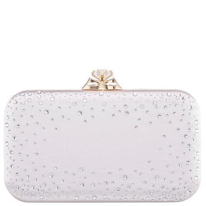 Nina Shoes Lindsay Beige Satin / Glass Crystal Minaudiere