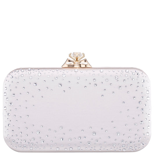 Nina Shoes Lindsay Beige Satin / Glass Crystal Minaudiere