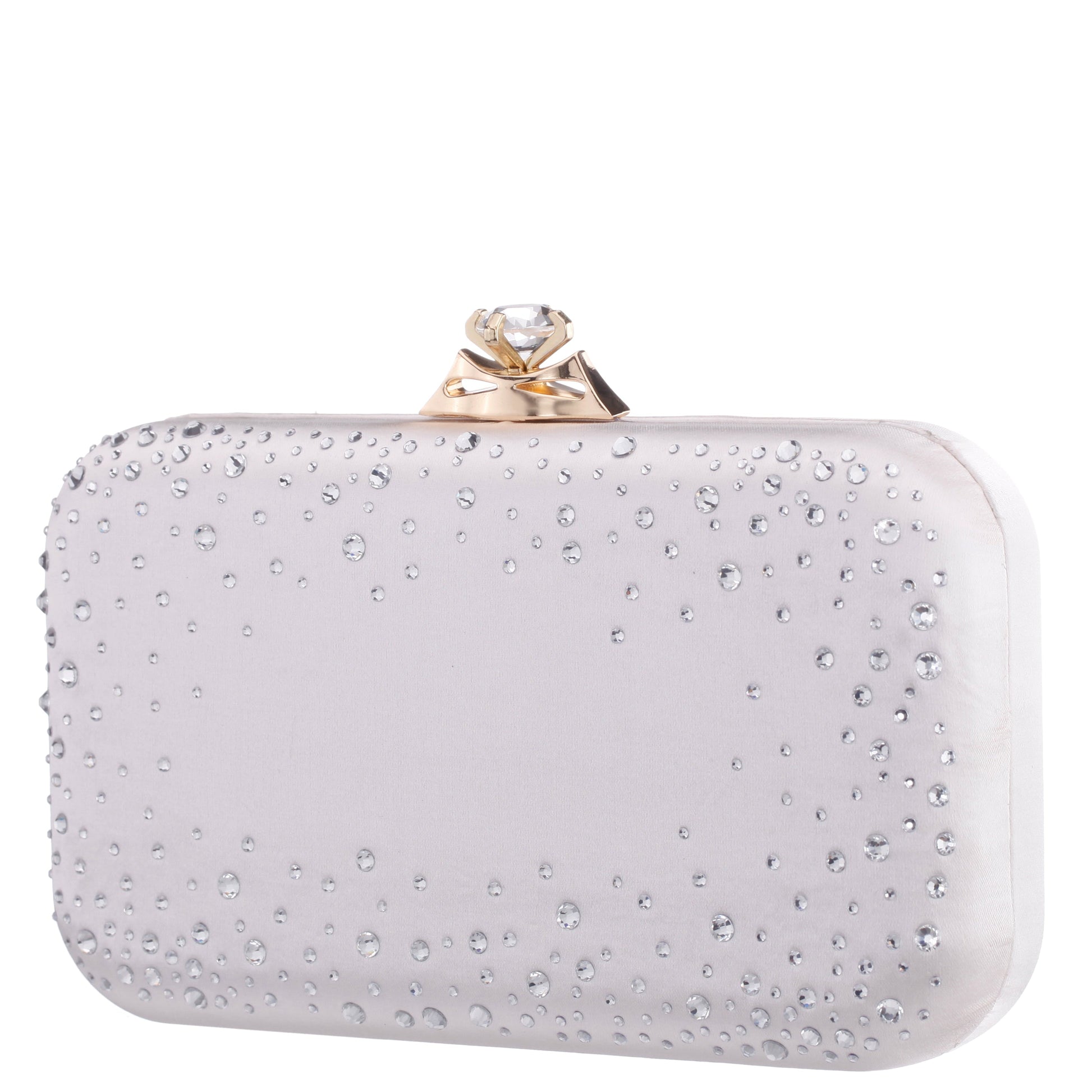 Nina Shoes Lindsay Beige Satin / Glass Crystal Minaudiere