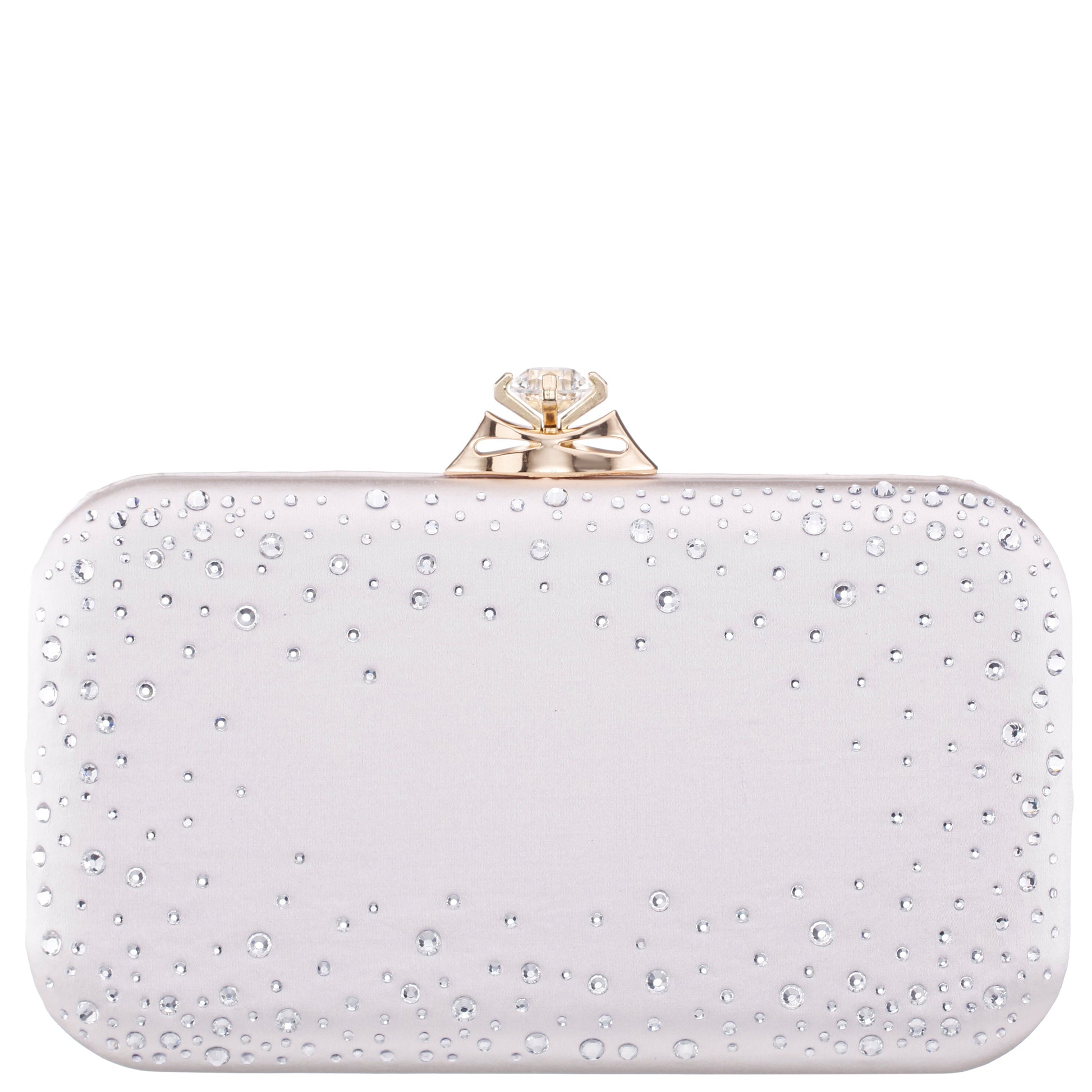 Nina Shoes Lindsay Beige Satin / Glass Crystal Minaudiere