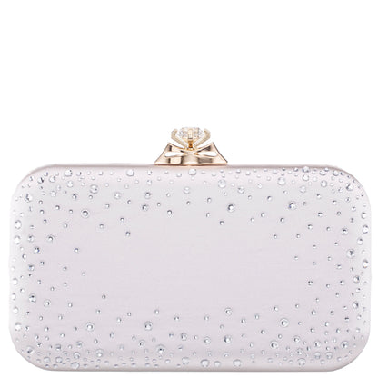 Nina Shoes Lindsay Beige Satin / Glass Crystal Minaudiere