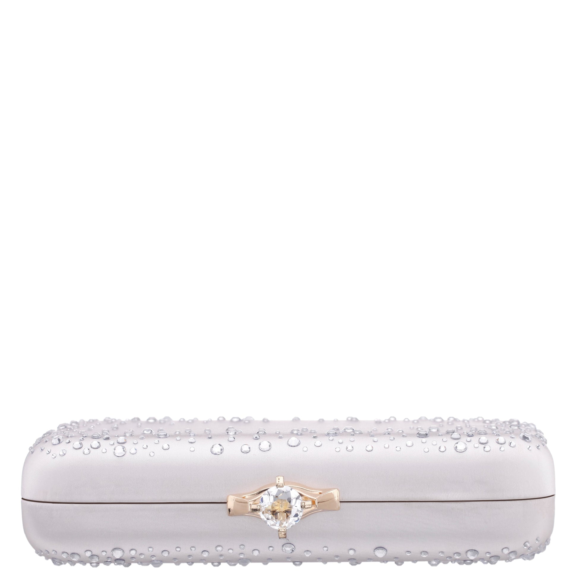 Nina Shoes Lindsay Beige Satin / Glass Crystal Minaudiere