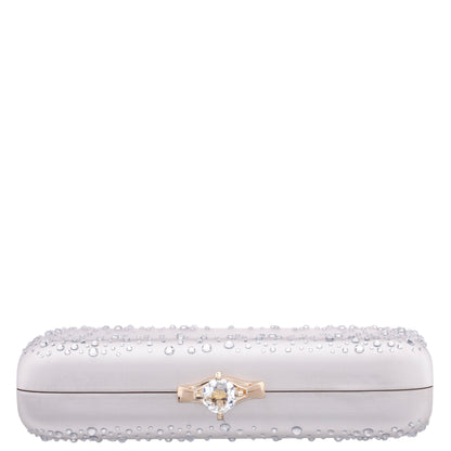 Nina Shoes Lindsay Beige Satin / Glass Crystal Minaudiere