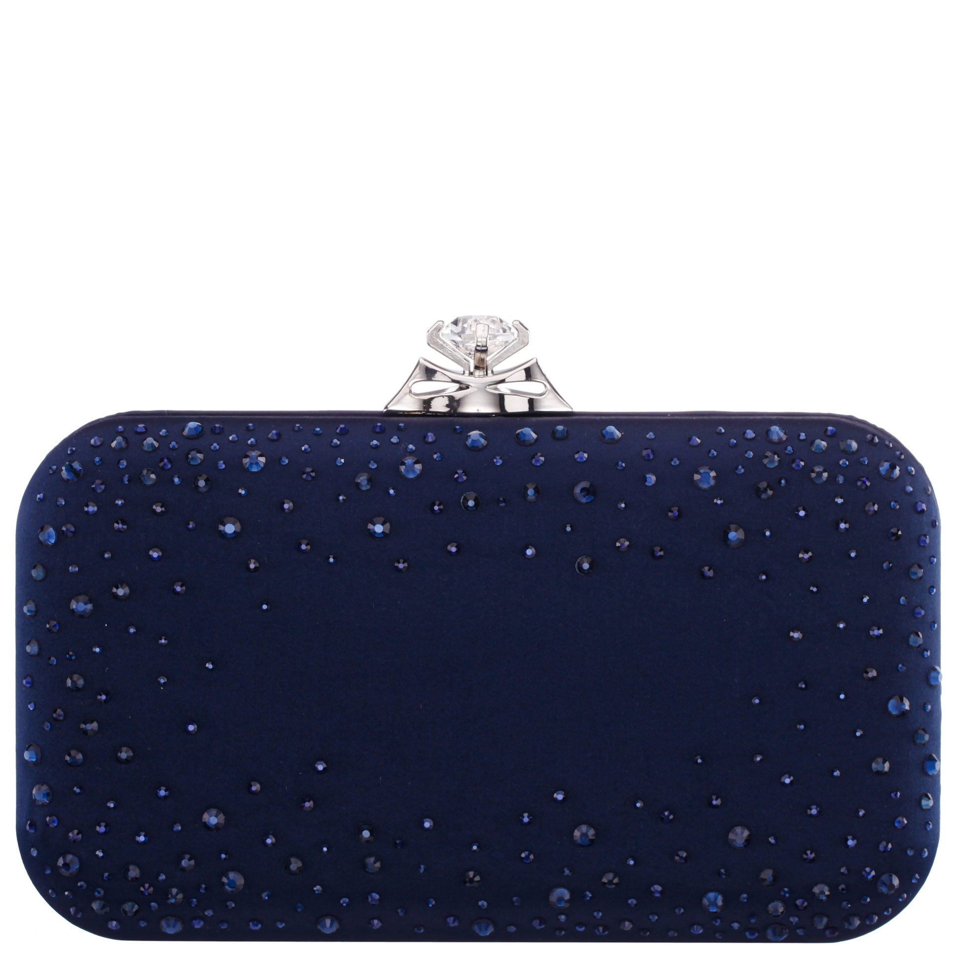 Nina Shoes Lindsay Blue Satin / Glass Crystal Minaudiere