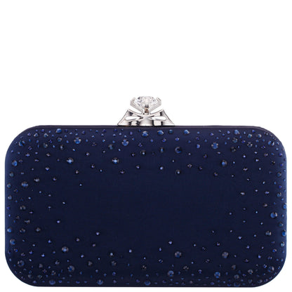 Nina Shoes Lindsay Blue Satin / Glass Crystal Minaudiere