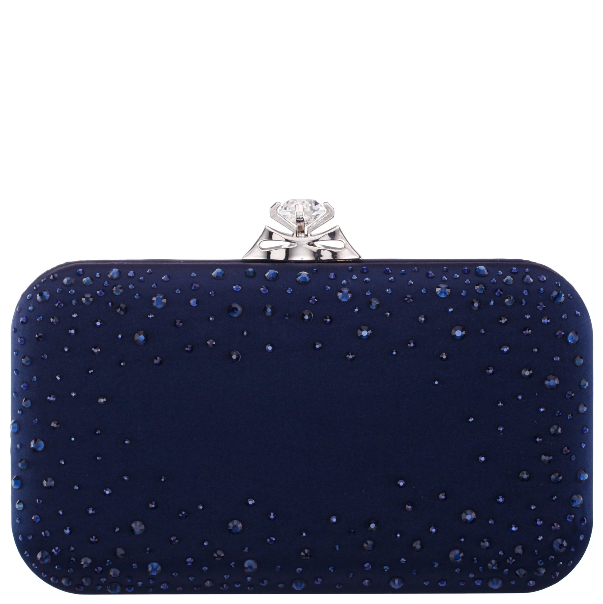 Nina Shoes Lindsay Blue Satin / Glass Crystal Minaudiere