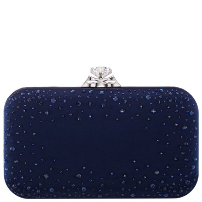Nina Shoes Lindsay Blue Satin / Glass Crystal Minaudiere