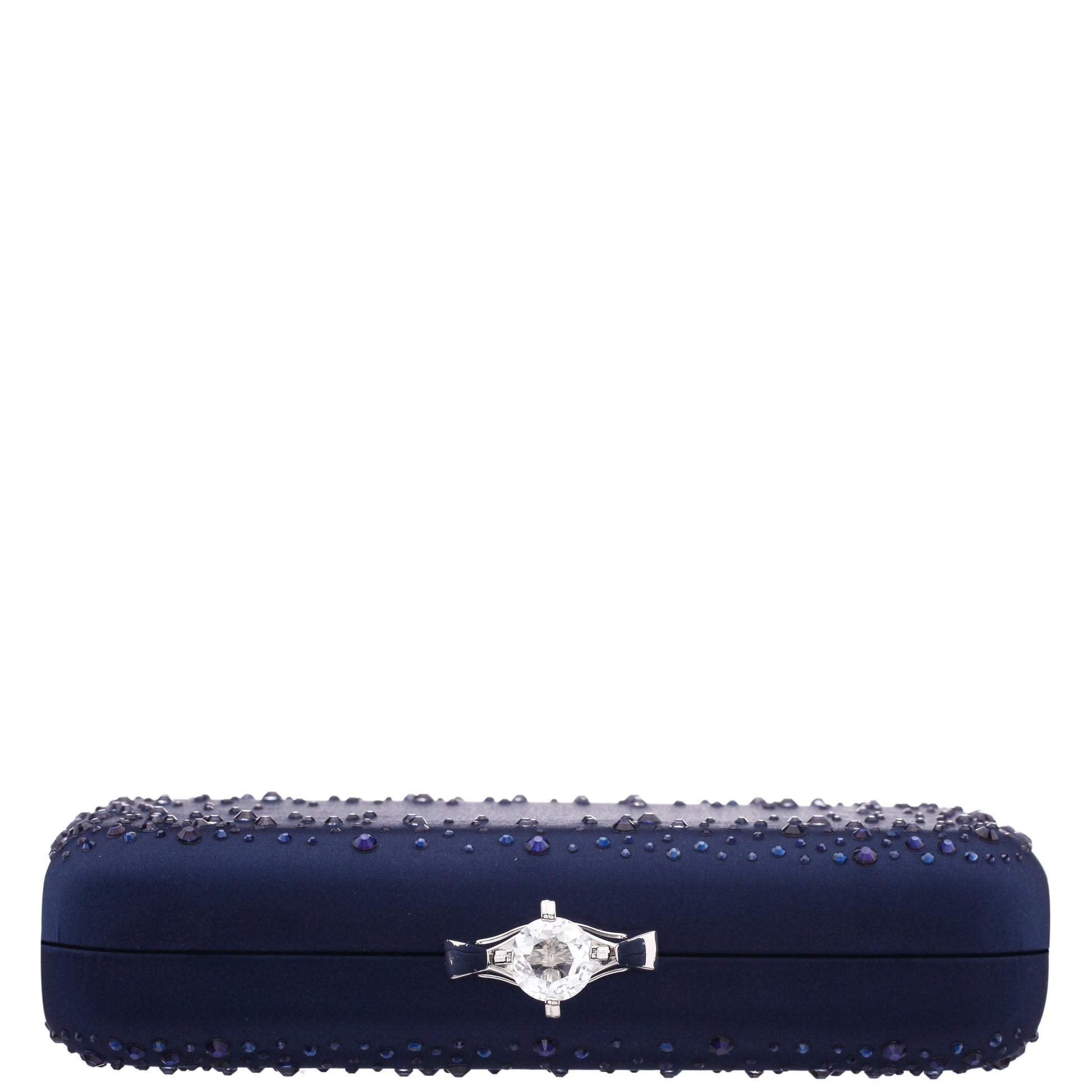 Nina Shoes Lindsay Blue Satin / Glass Crystal Minaudiere