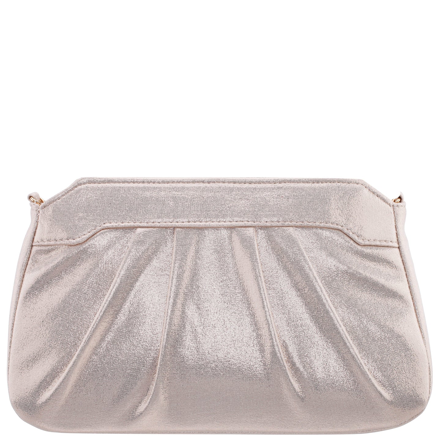 Nina Shoes Amy Platino Reflective Suedette Clutch