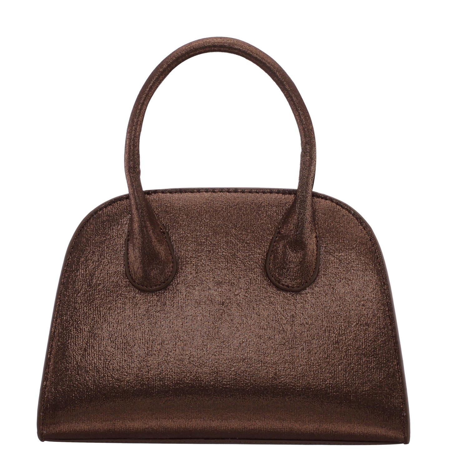 Nina Shoes Ainsley Brown Reflective Suedette Handle Bag