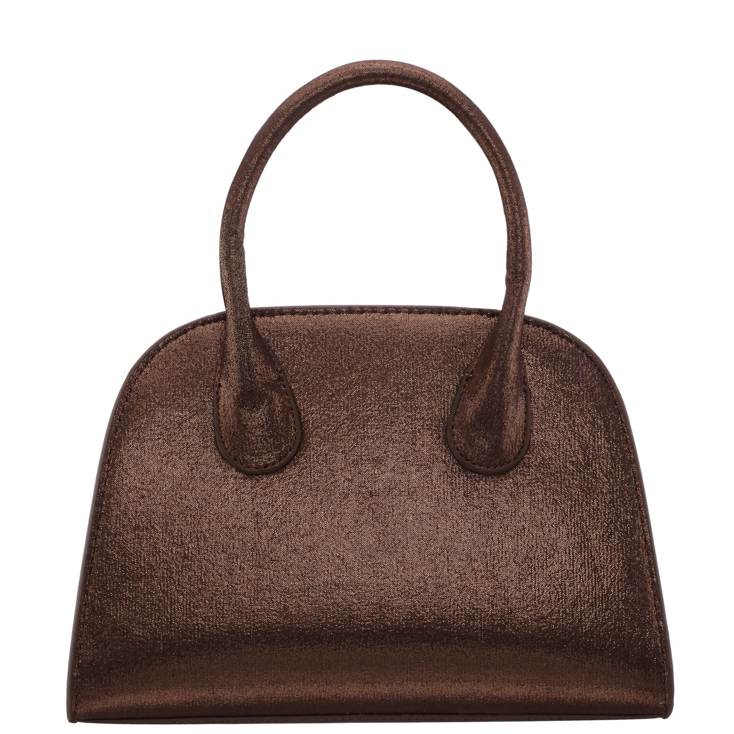 Nina Shoes Ainsley Brown Reflective Suedette Handle Bag