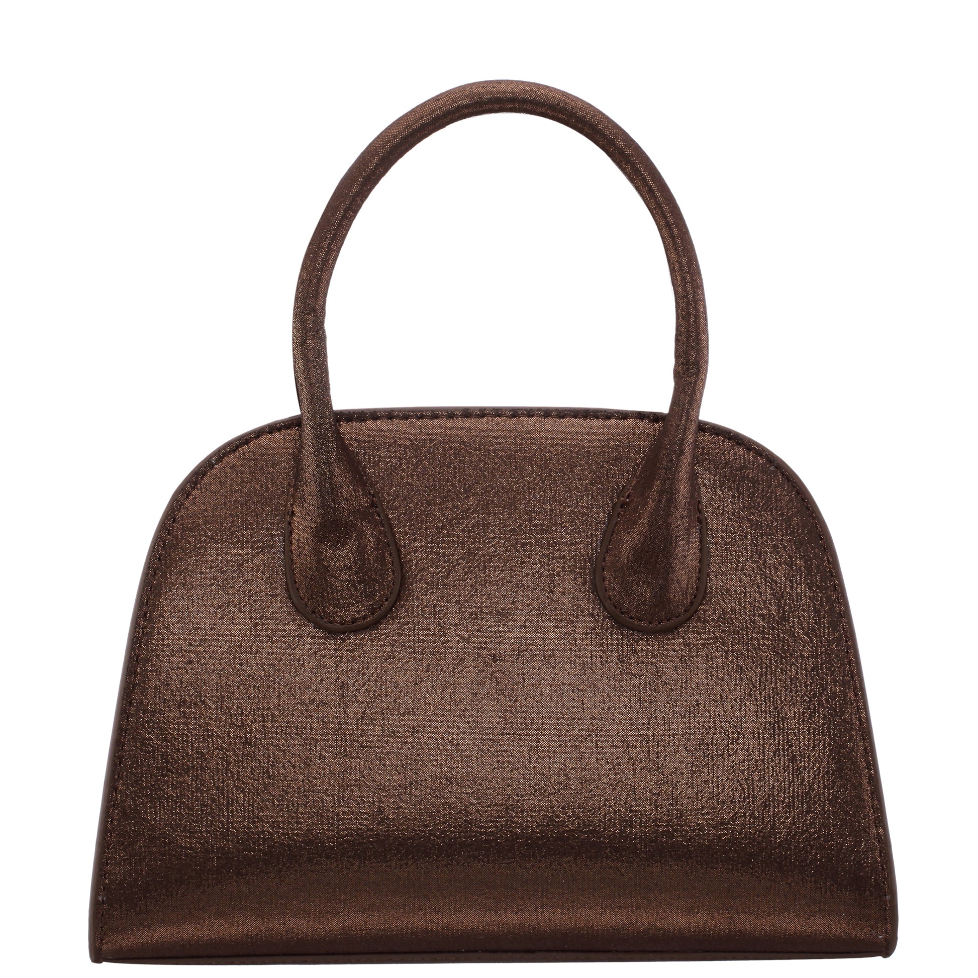 Nina Shoes Ainsley Brown Reflective Suedette Handle Bag
