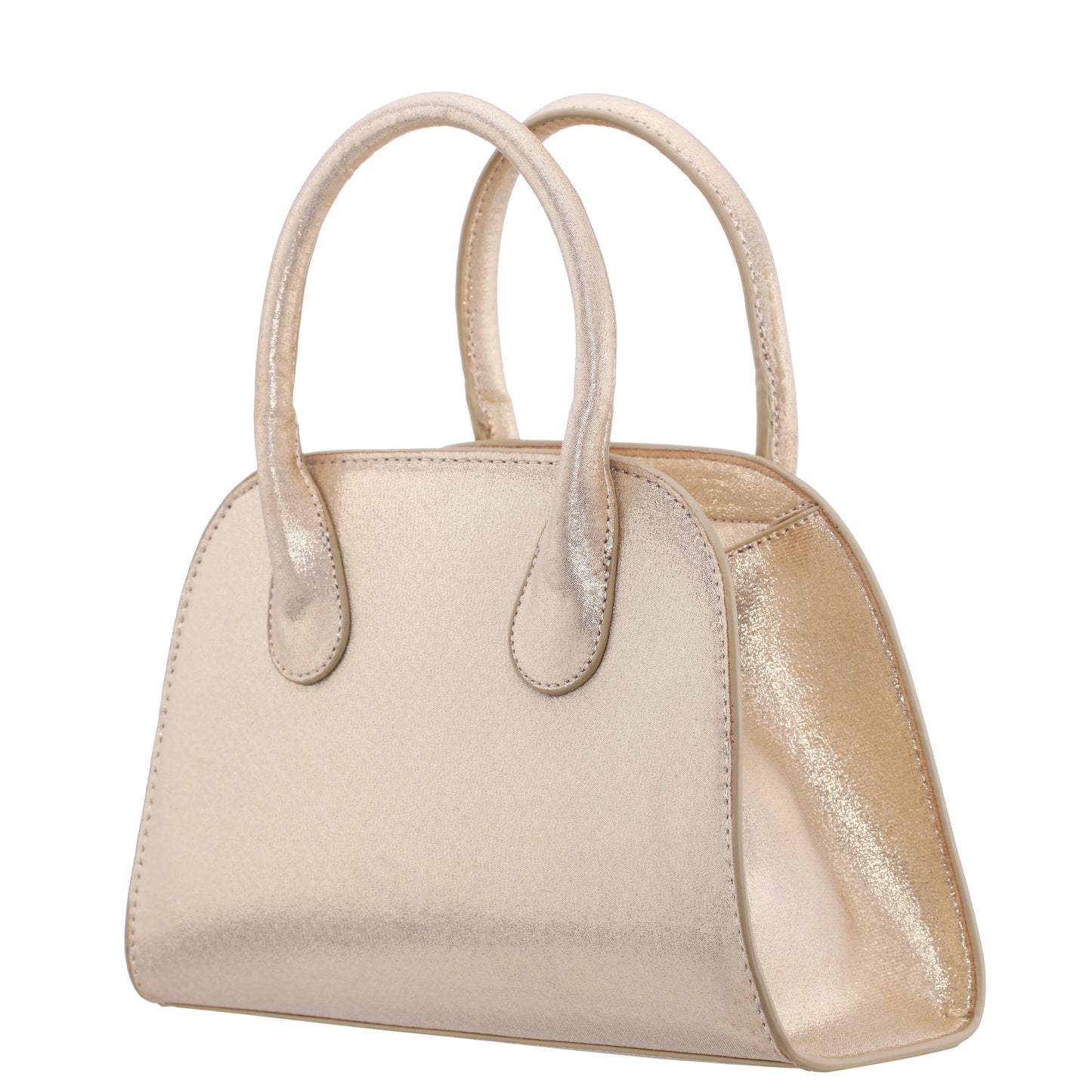 Nina Shoes Ainsley Gold Reflective Suedette Handle Bag
