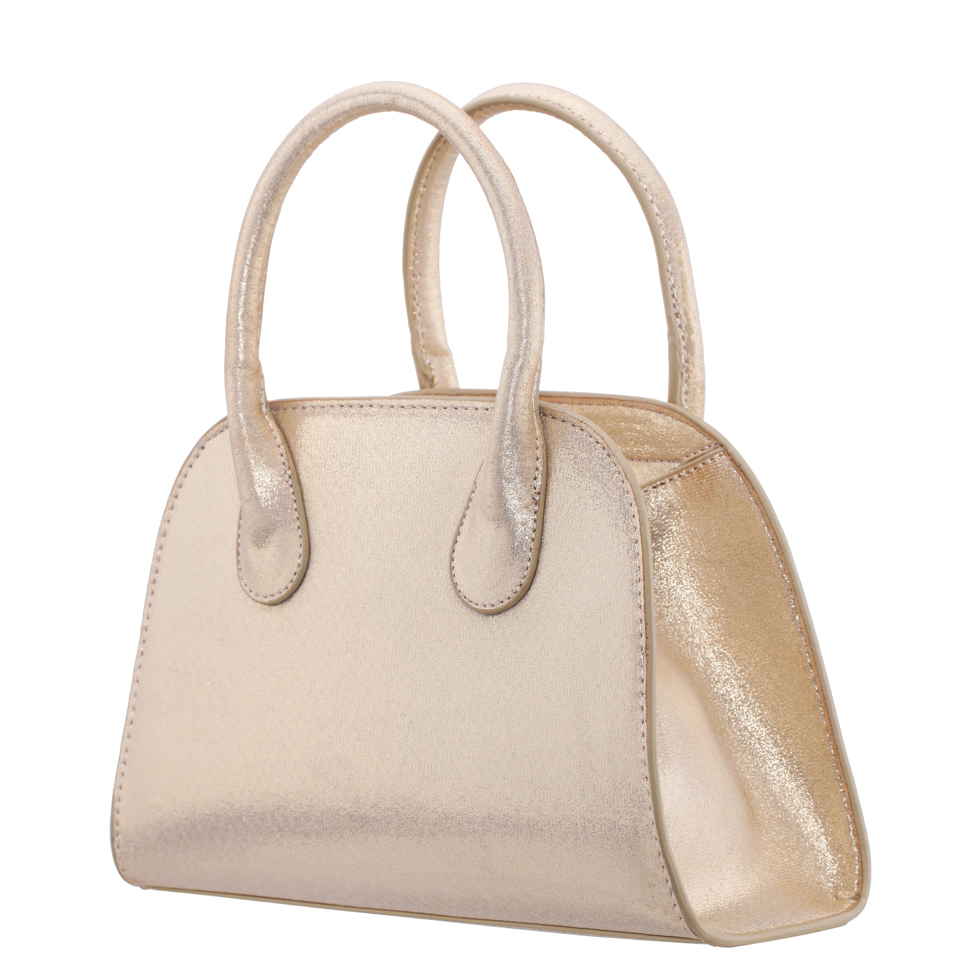 Nina Shoes Ainsley Gold Reflective Suedette Handle Bag