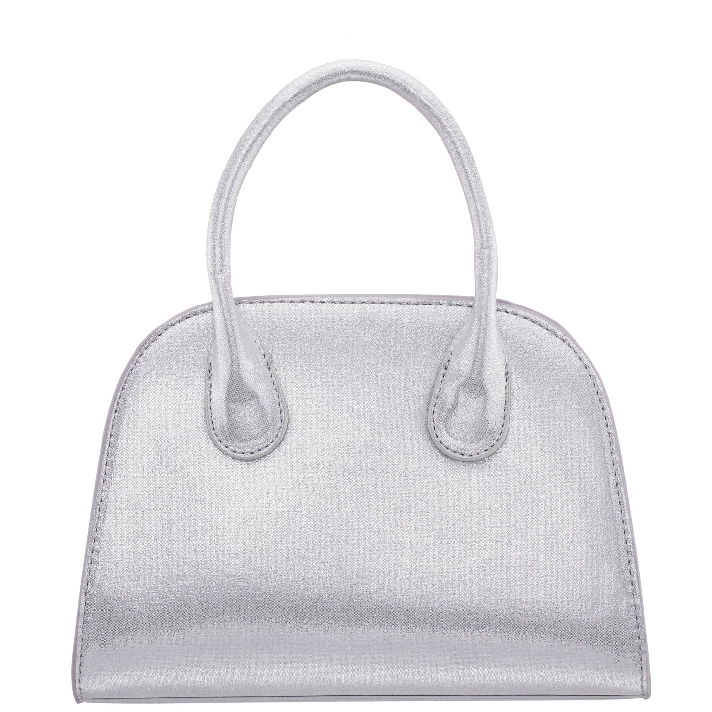 Nina Shoes Ainsley True Silver Reflective Suedette Handle Bag