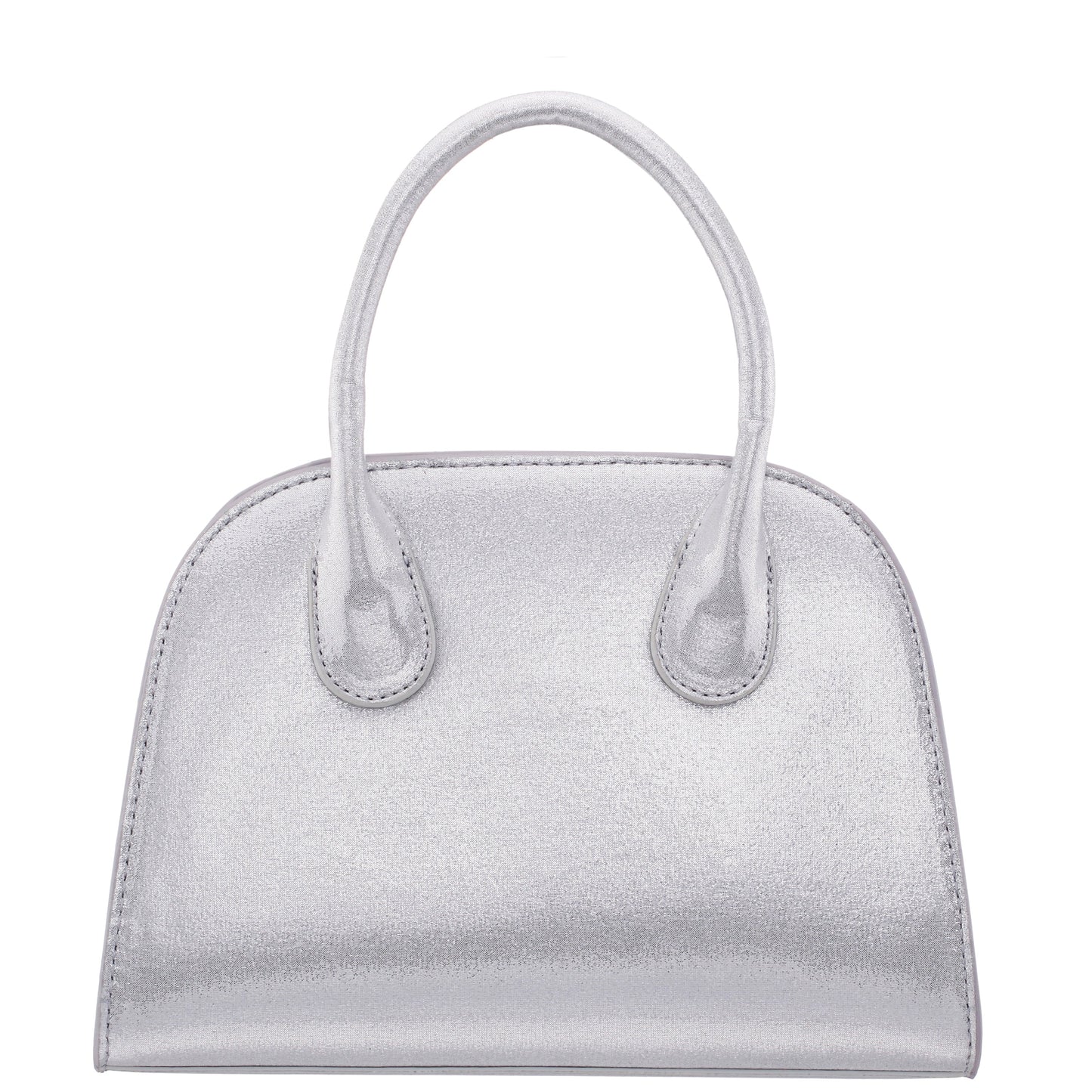 Nina Shoes Ainsley True Silver Reflective Suedette Handle Bag