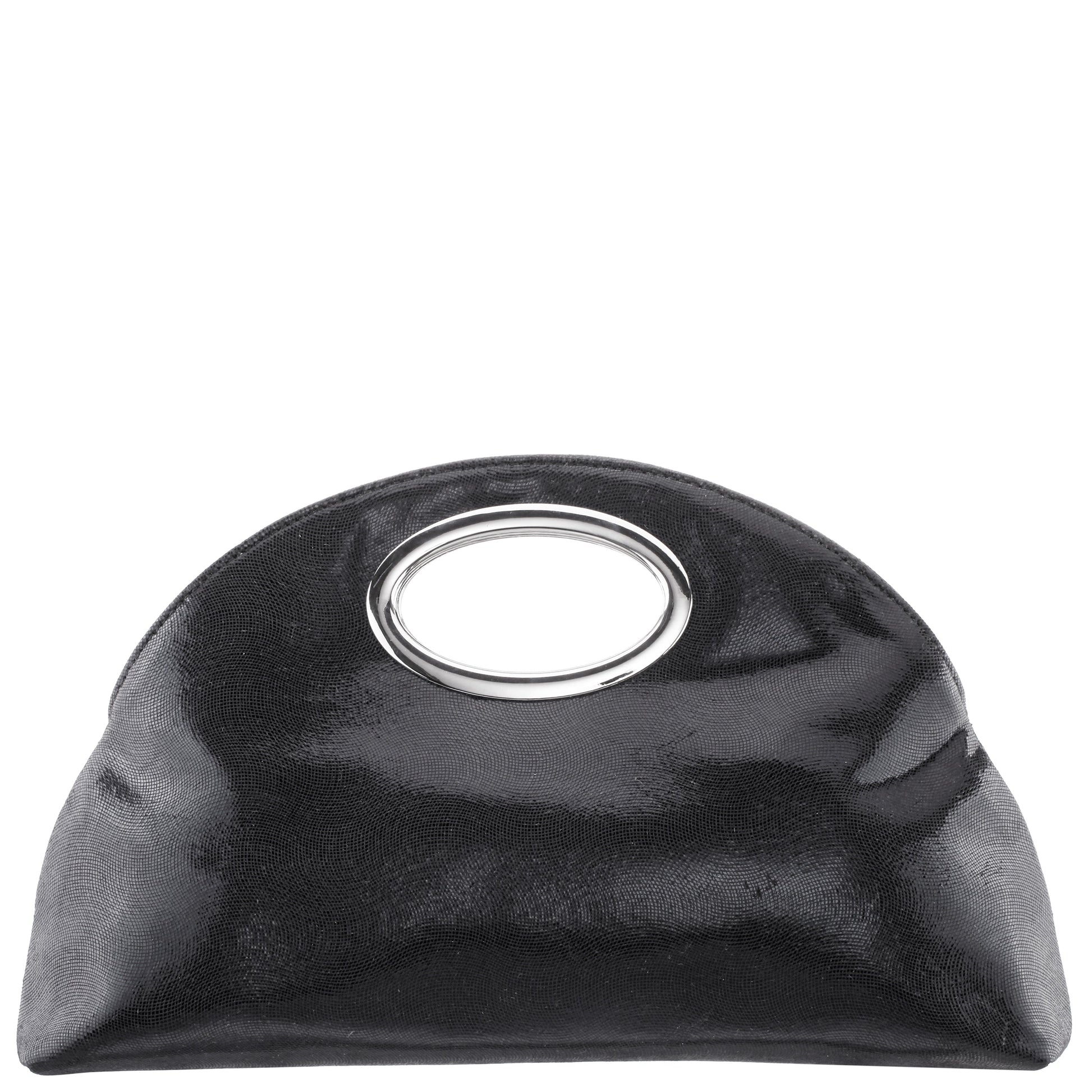 Nina Shoes Jael Black Metallic Geo Swirl Fabric Handle Bag
