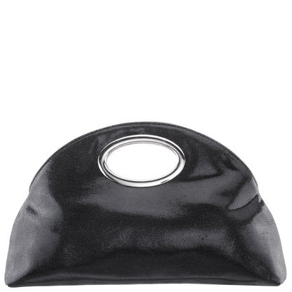 Nina Shoes Jael Black Metallic Geo Swirl Fabric Handle Bag