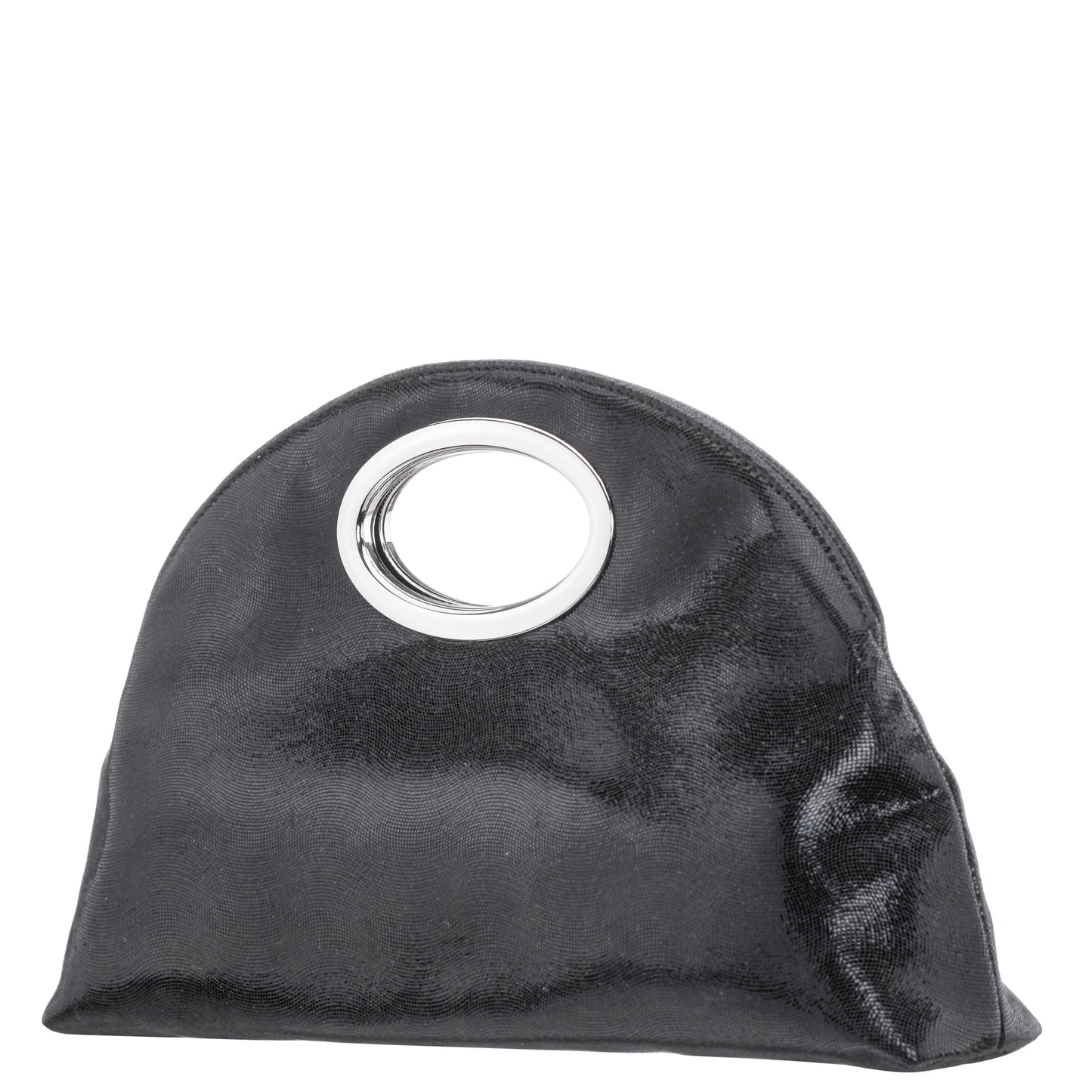 Nina Shoes Jael Black Metallic Geo Swirl Fabric Handle Bag