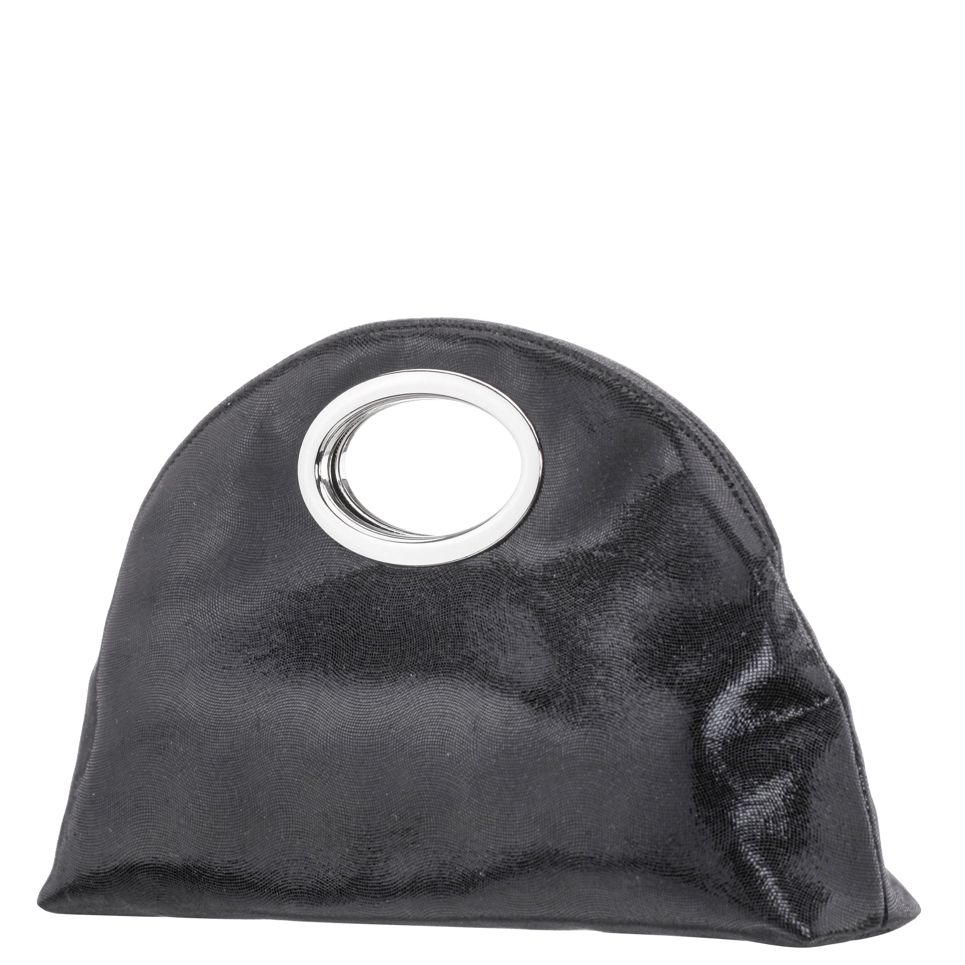 Nina Shoes Jael Black Metallic Geo Swirl Fabric Handle Bag